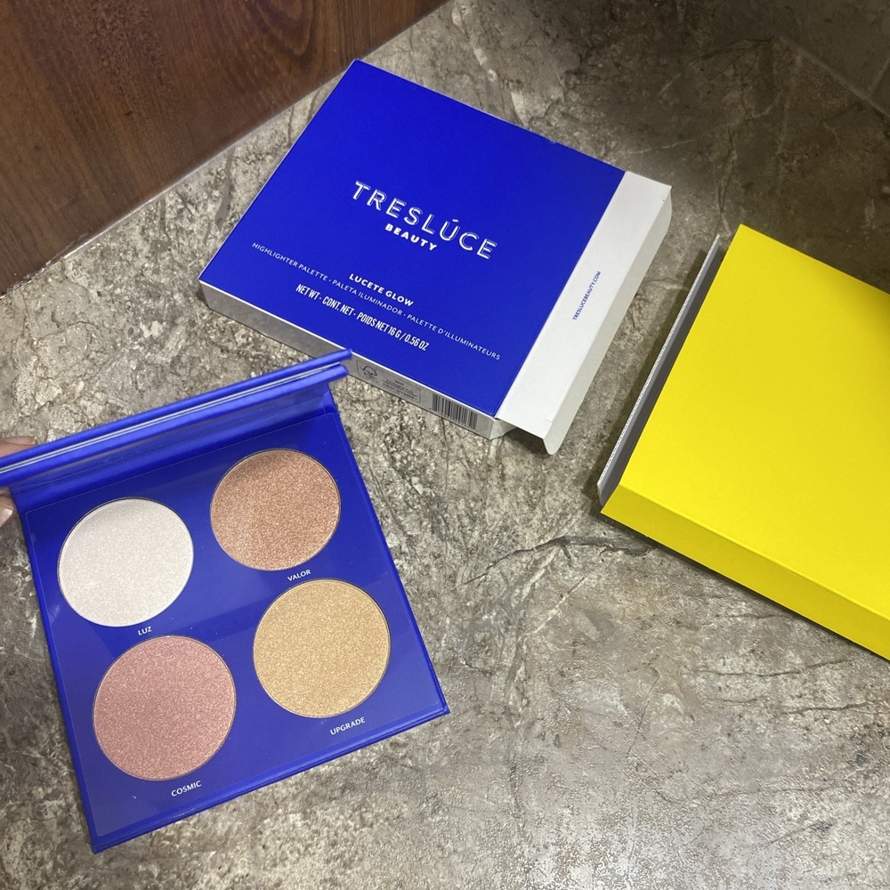 Tresluce Beauty Lucete Glow‎ Four Shade Highlighter Palette NIB